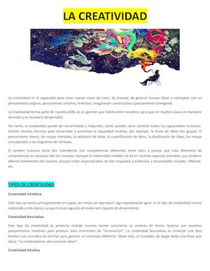 La Creatividad