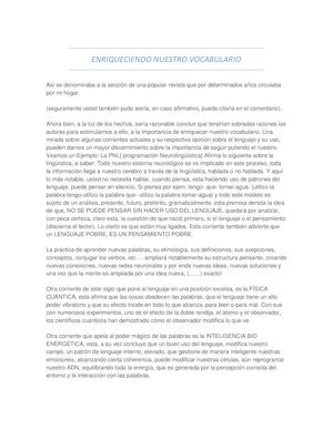 Enriqueciendo Nuestro Vocabulario