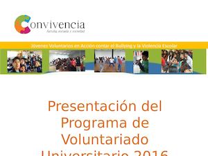 Programa de Voluntariado Universitario contra el Bullying