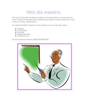 Feliz Día Maestro :3