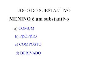Jogo do substantivo