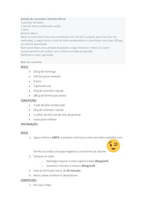 Gelado De Caramelo E Bolacha Maria