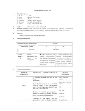 Sesiones de Aprendizaje (1 al 5)  Calameo