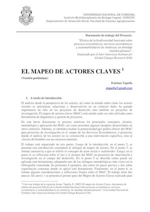 Que Es El Mapeo De Actores