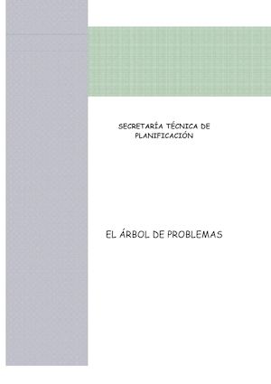 Secretaria Tecnica De Planificacion El Arbol De Problemas Spanish