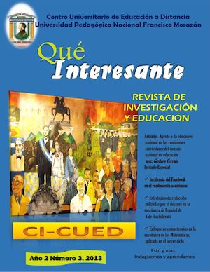 Qué Interesante Año 2. Número 3. 2013 CUED UPNEF