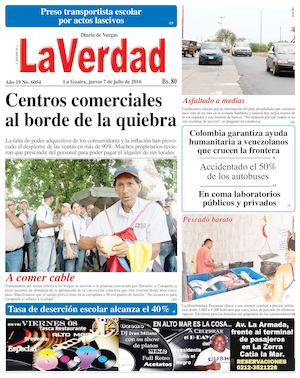 La Guaira, jueves 07 de julio de 2016 Año 19 Nº. 6054