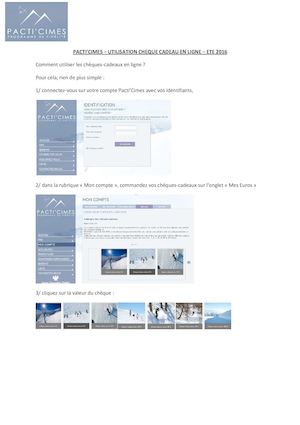Pacticimes Utilisation Chèques Kdo En Ligne