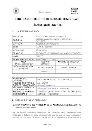 Proyecto Integrador Plan De Negocios