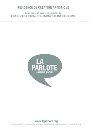 résidence de création artistique 2016/2017 - Cie La Parlote
