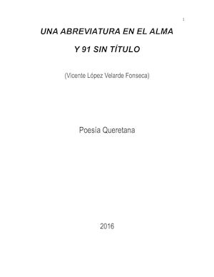 Una Abreviatura En El Alma Y 91 Sin Títulos