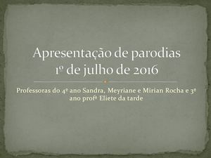 Apresentação De Parodias