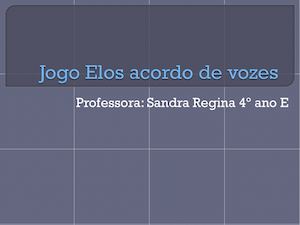 Jogo De Vozes