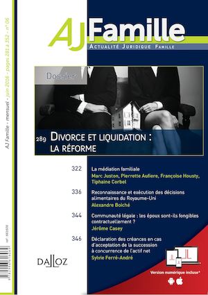 Divorce et Liquidation - AJ Famille