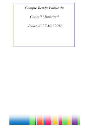 Séance du vendredi 27 mai 2016