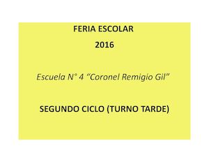 Feria Escolar 2016 Segundo Ciclo TT