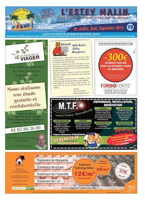 L'Estey Malin sud-bassin N° 19 - juillet, août, septembre 2016