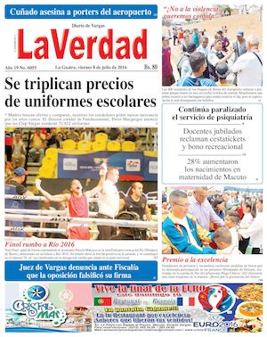 La Guaira, viernes 8 de julio de 2016 Año 19 Nº. 6055