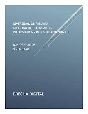 Estudio De La Brecha Digital En Panama