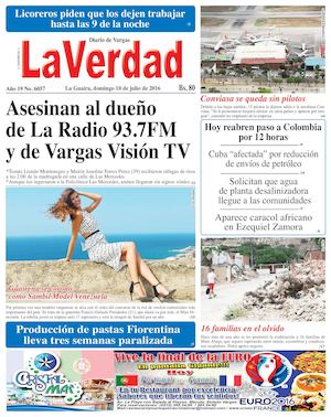 La Guaira, domingo 10 de julio de 2016 Año 19 Nº. 6057