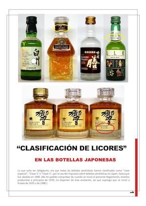 Clasificacion de Licores Japoneses