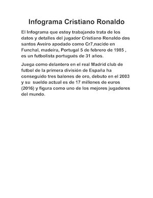 Infograma Cristiano Ronaldo