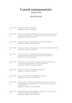 DELIBERATIONS 30 JUIN