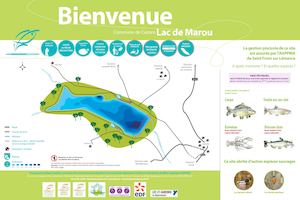 Panneau informatif du lac de MAROU FDAAPPMA 47 2016