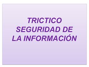 Trictico Seguridad De La Información