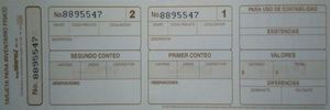 Tarjeta Para Inventario Fisico