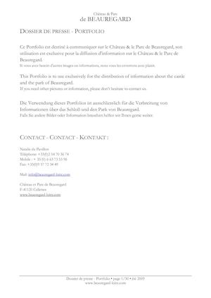 Textes de visites Parc & Château de Beauregard