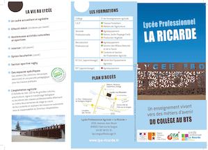 Dépliant lycée La Ricarde 2016