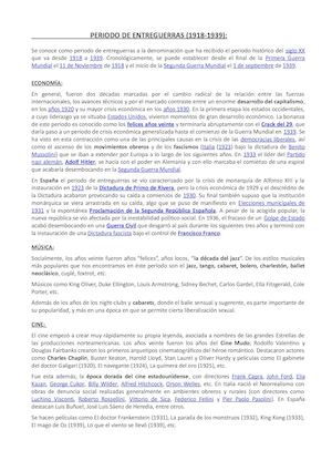 Periodo De Entreguerras (1918 1939).