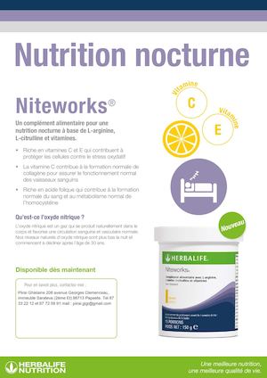 Niteworks® Nutrition nocturne Herbalife Tahiti