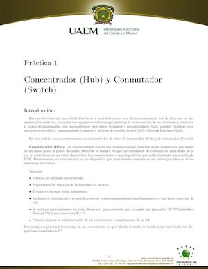 Práctica 1 Modelos de redes