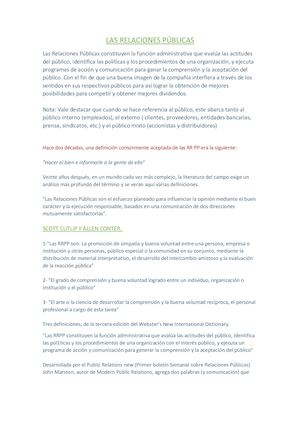 Las Relaciones Públicas
