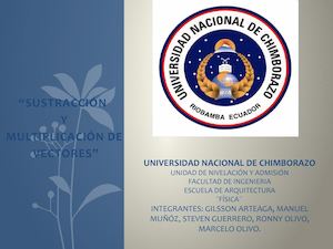 Sustitucion Y Multiplicacion De Vectores