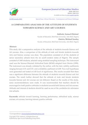 Calaméo - A COMPARATIVE ANALYSIS OF THE ATTITUDE OF STUDENTS TOWARDS ...