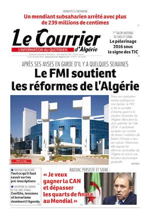 Le Courrier D'Algérie Du Lundi 18 Juillet 2016