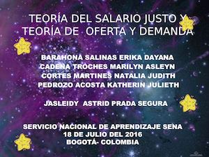 Teoría Del Salario Justo Y Teoría De Oferta Y Demanda