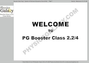 Physics Galaxy Live Booster Class 2 2 Notes