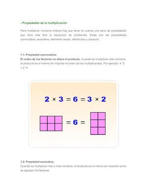 Propiedades De La Multiplicación