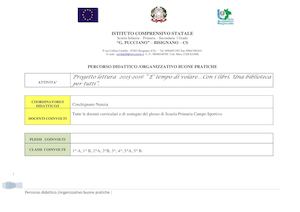 Scheda Riassuntiva Attività Ampliamento Progetto Lettura Campo Sportivo