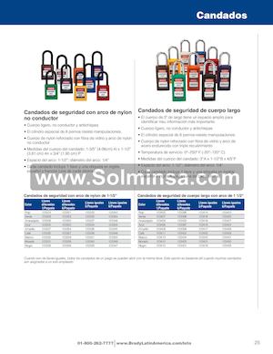 Catalogo Brady Candado Con Arco De Nylon Www Solminsa Com Distribuidor Brady Lima Perú 2522207