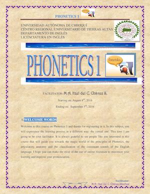 Phonetics 1 Moodle Pdf