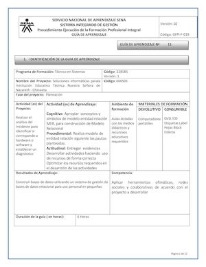 Gt11 Modelo Entidad Relación