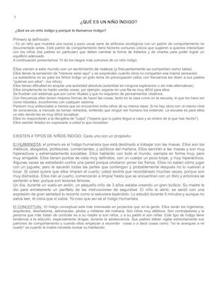 Resumen Niños Indigo