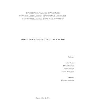 Trabajo Modelo De Dick Y Karey