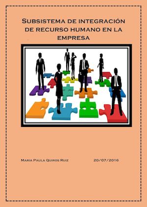 Subsistema De Integración De Recurso Humano En La Empresa