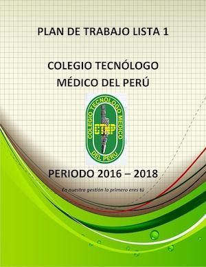 Plan de Trabajo Lista 1 CTMP 2016